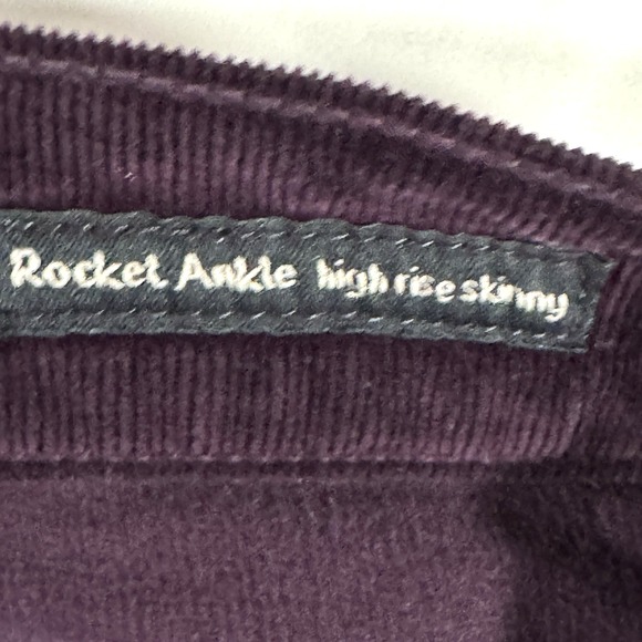 Citizens Of Humanity‎ COH Pants Women 27 Purple Corduroy Ankle High Rise Skinny - Picture 3 of 16